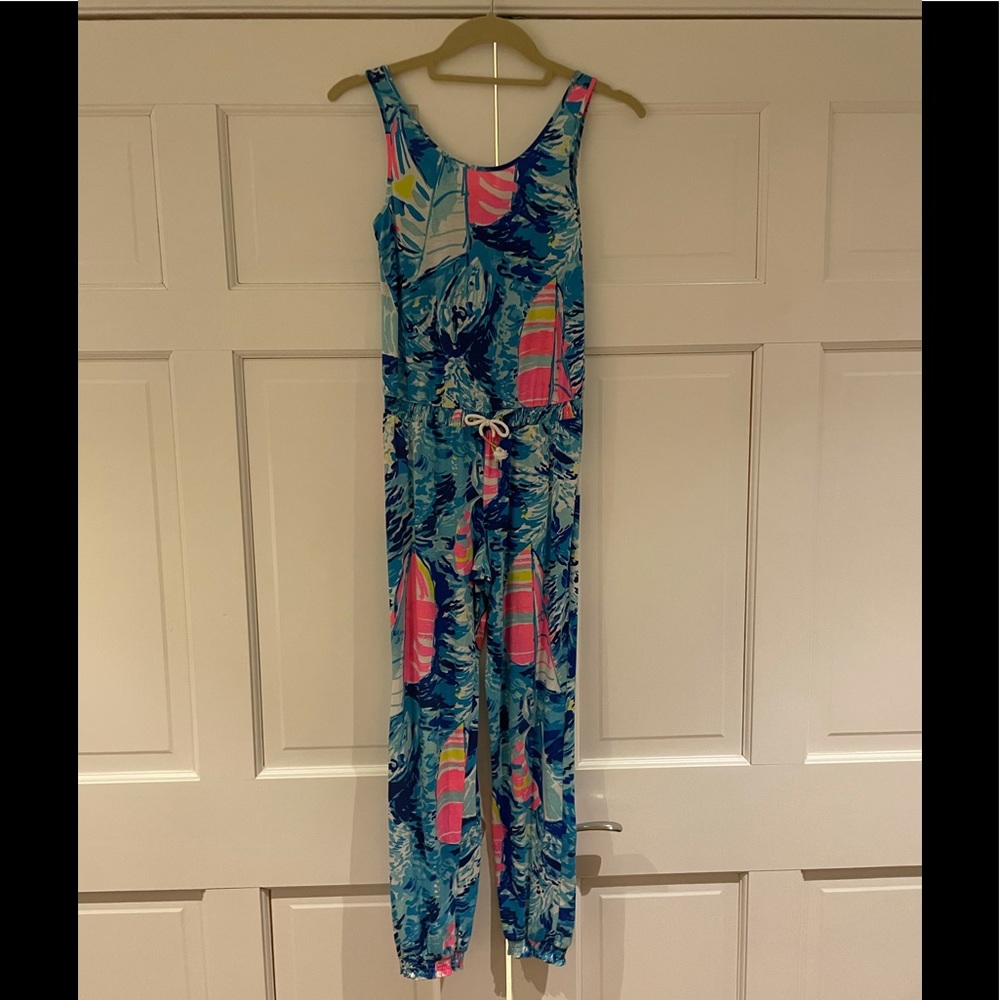 Lilly Pulitzer girls Seas the day romper sz 8-10
